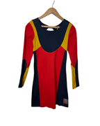 Kaliyog Colorblock Long Sleeve Dress Small - Funkify