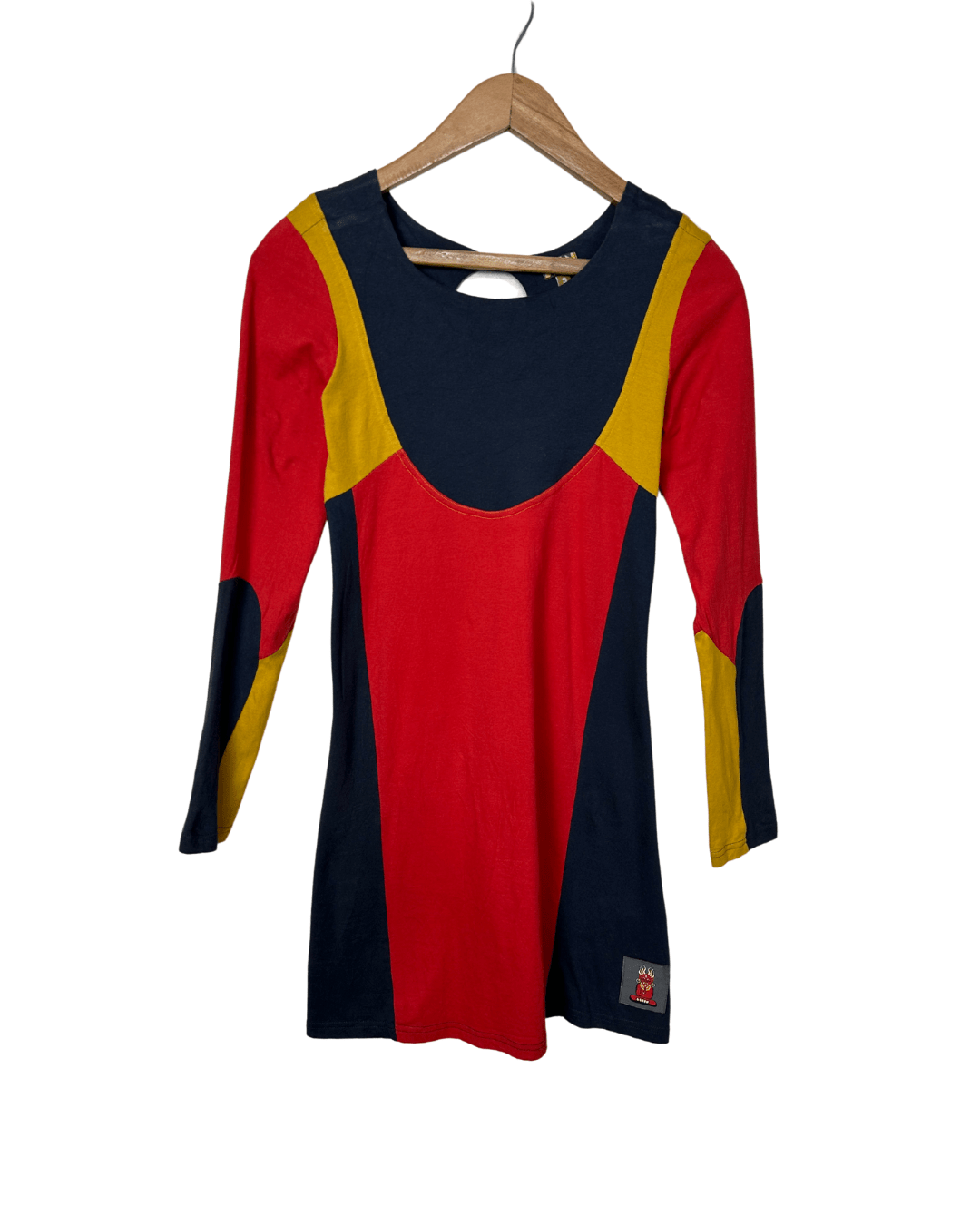 Kaliyog Colorblock Long Sleeve Dress Small - Funkify