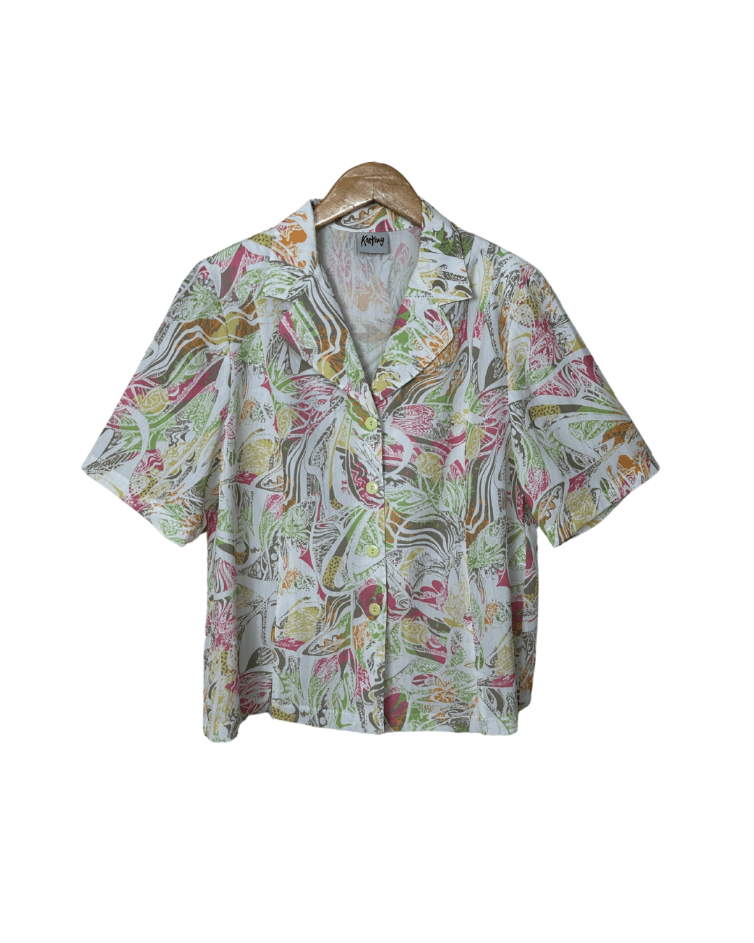 Karting Abstract Shirt with Shoulder Pads - Women's Large to XL - Funkify