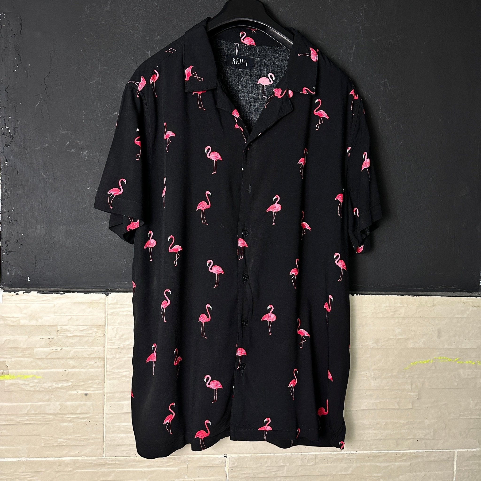 Kenji Flamingo Pattern Shirt - Funkify