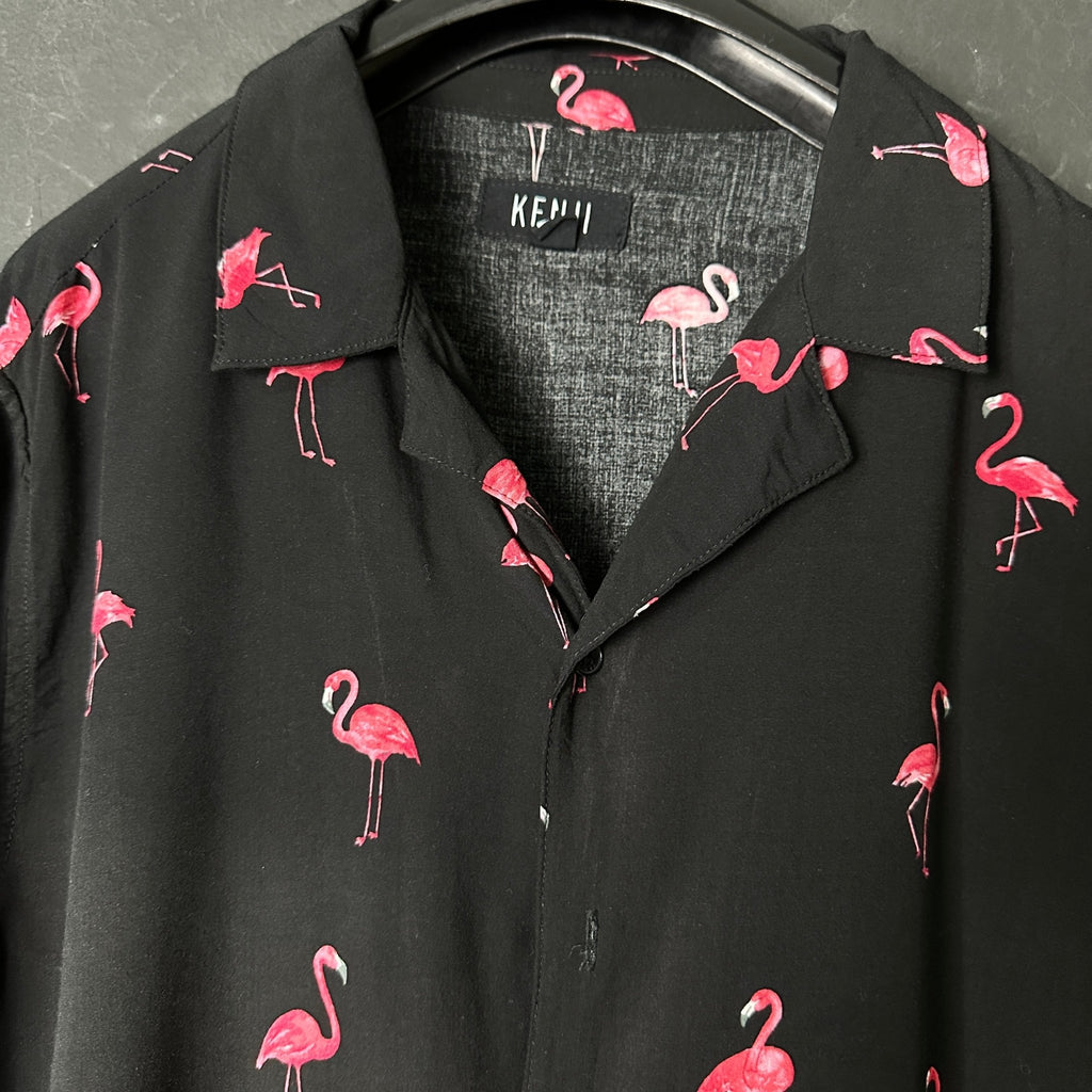 Kenji Flamingo Pattern Shirt - Funkify