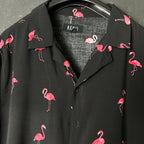 Kenji Flamingo Pattern Shirt - Funkify