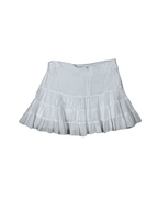 Kenvelo Tiered Mini Skirt with Embroidered Waistband - Medium - Funkify