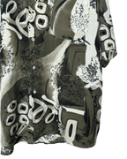 Khaki Abstract Pattern Shirt 2XL - Funkify