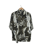 Khaki Abstract Pattern Shirt 2XL - Funkify