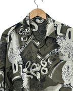 Khaki Abstract Pattern Shirt 2XL - Funkify