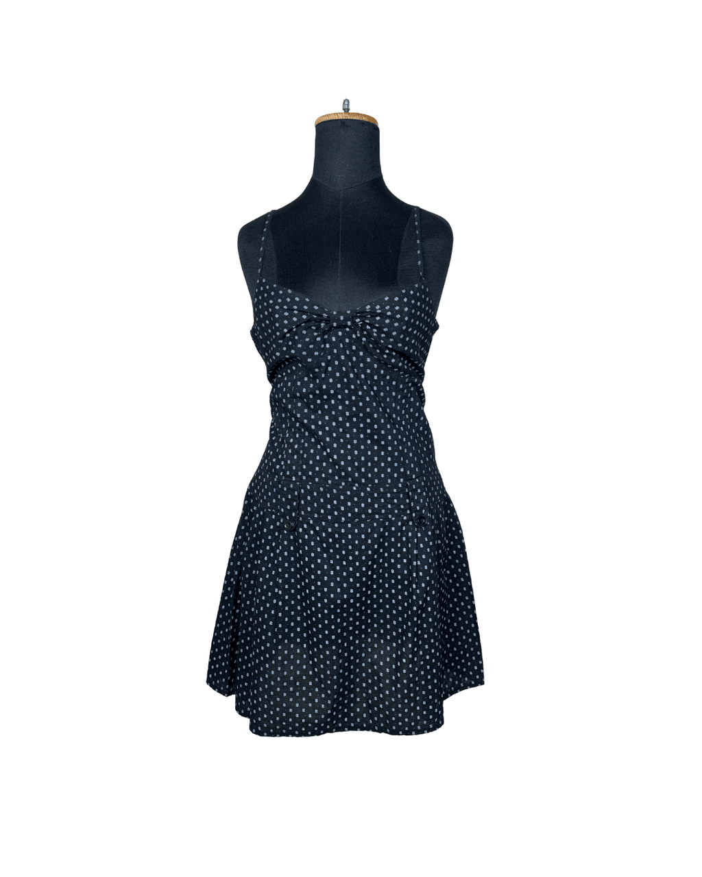 Kiabi Spaghetti Strap Dotted A - Line Dress - Funkify