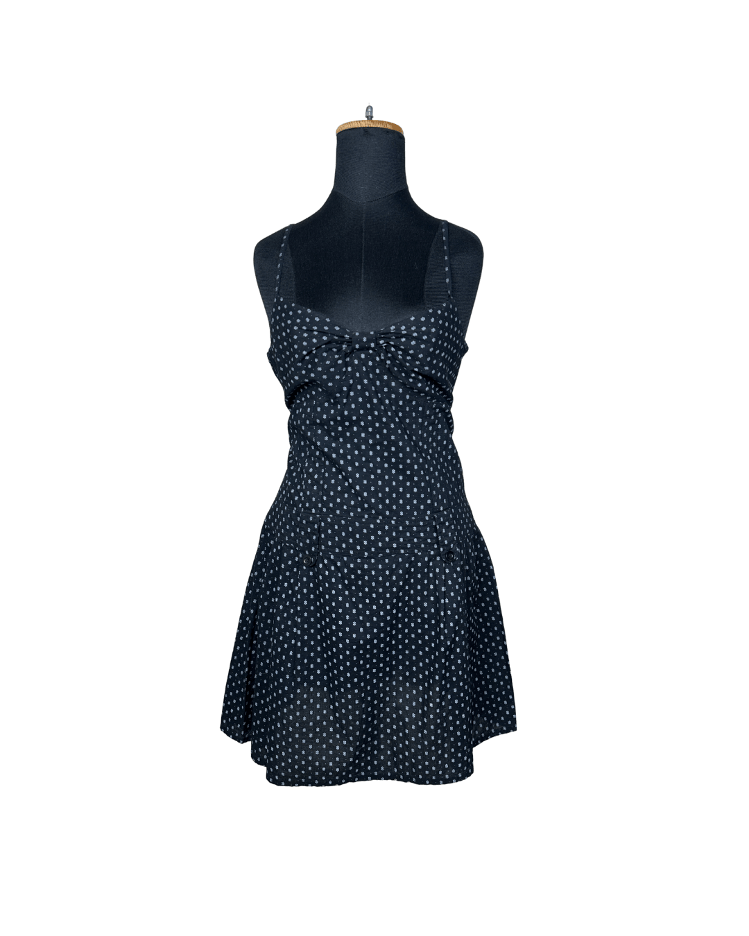 Kiabi Spaghetti Strap Dotted A - Line Dress - Funkify