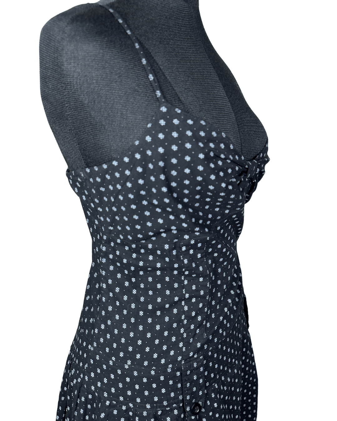 Kiabi Spaghetti Strap Dotted A - Line Dress - Funkify