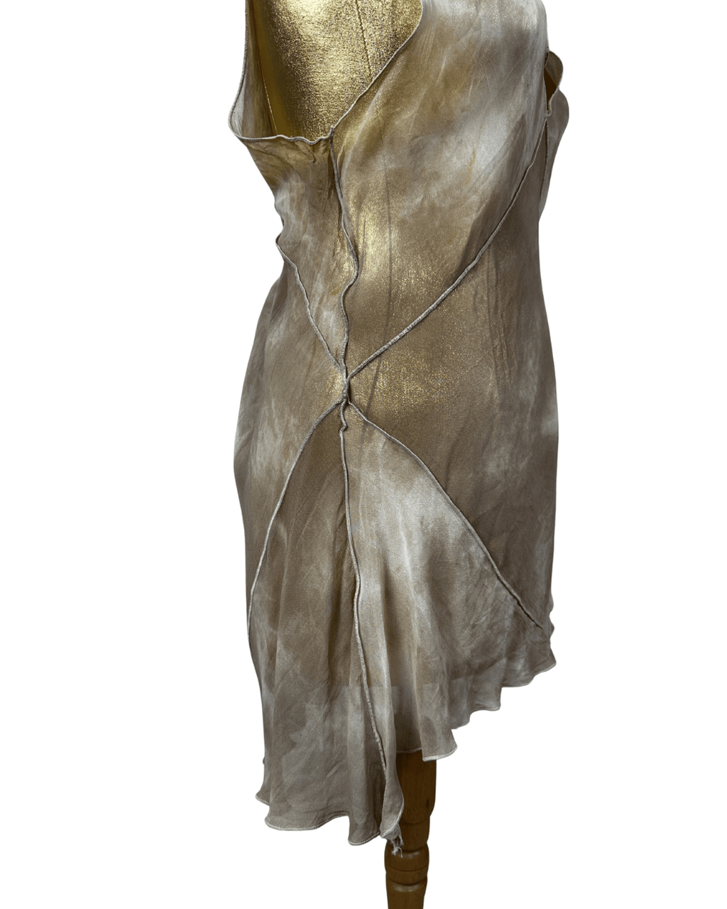 Kishido Chic Sheer Assymetrical Top w/ Diagonal Seaming - Funkify