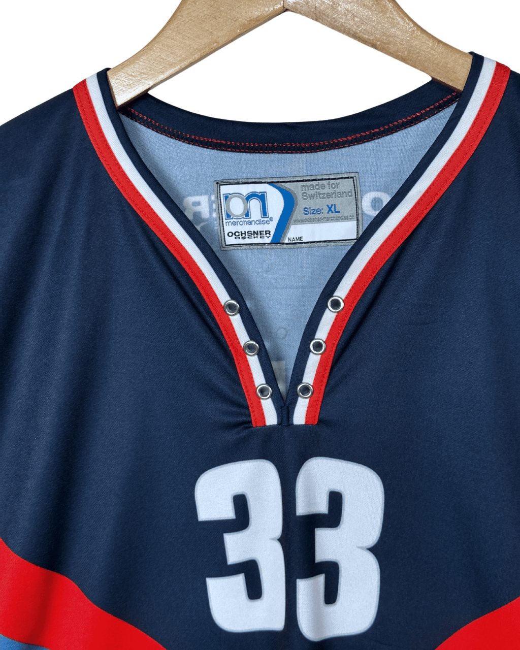 Kloten Flyers 33 Breuer Switzerland Ice Hockey Jersey - XL - Funkify