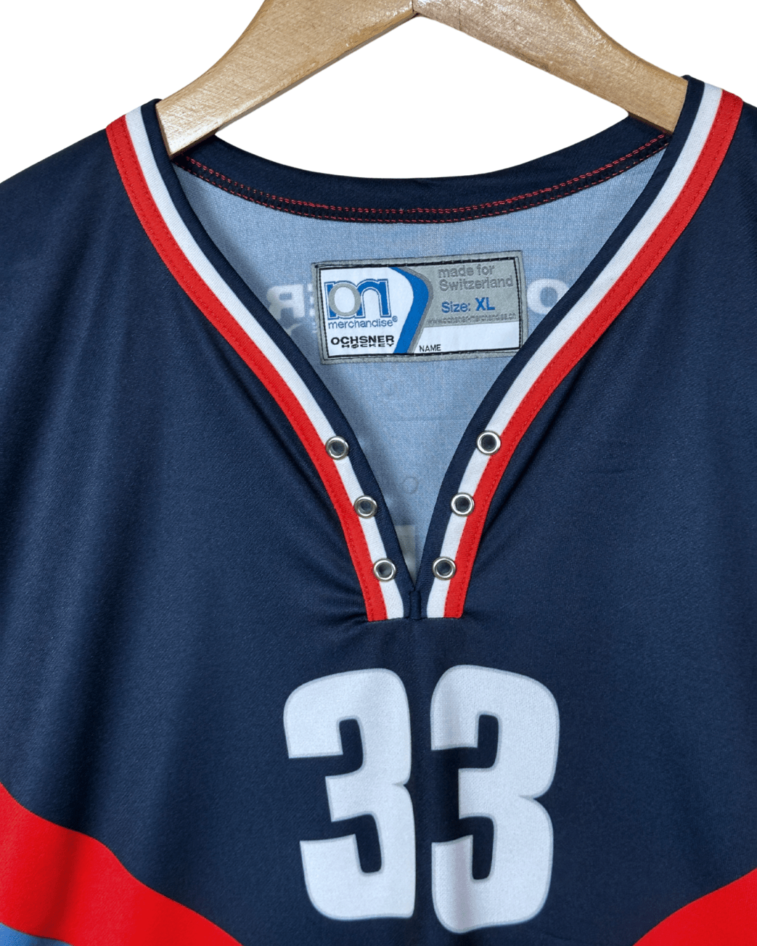 Kloten Flyers 33 Breuer Switzerland Ice Hockey Jersey - XL - Funkify