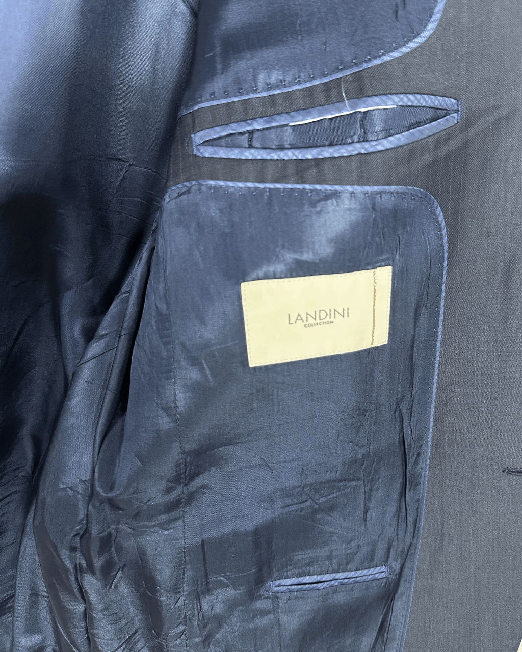 Landini Navy Wool Blazer - Funkify