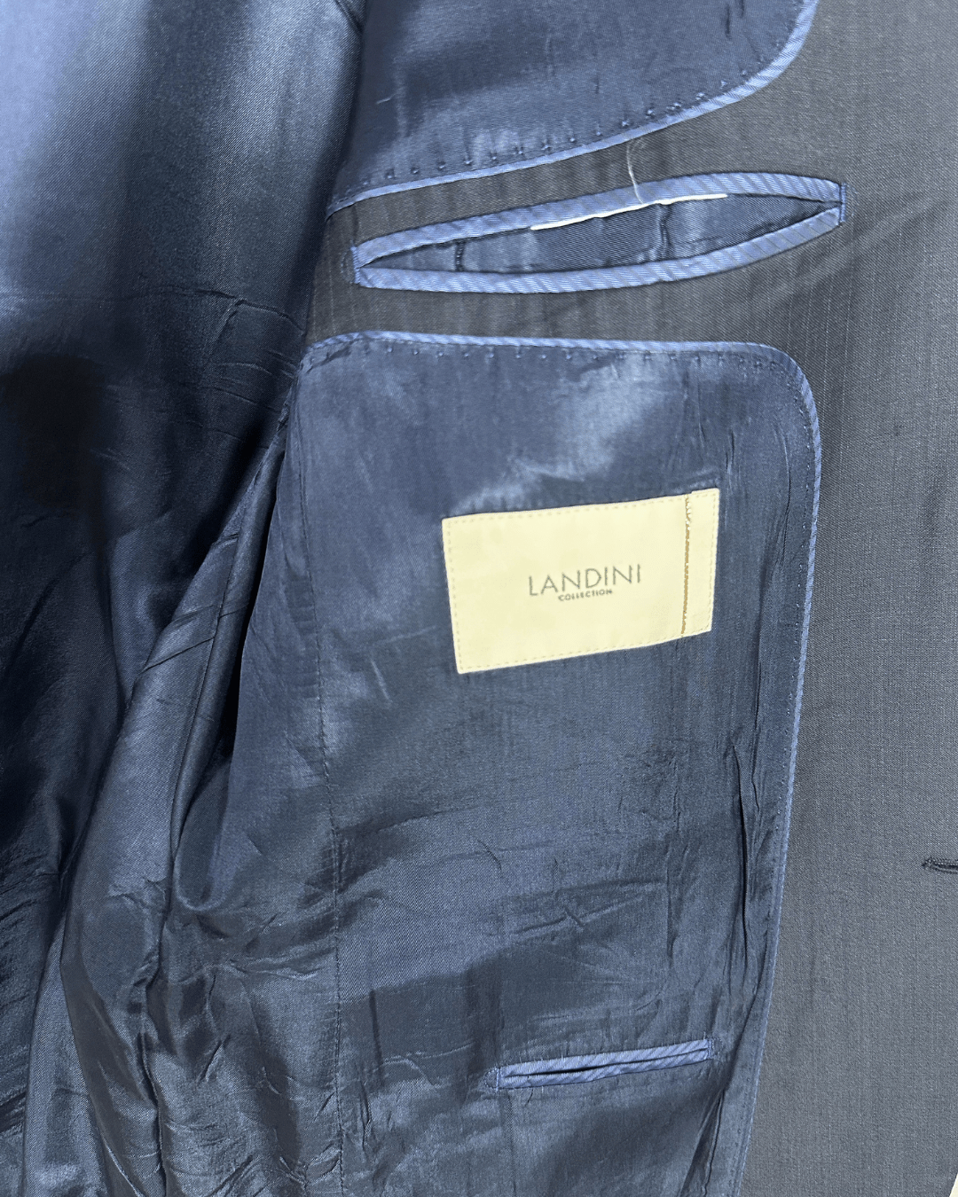 Landini Navy Wool Blazer - Funkify