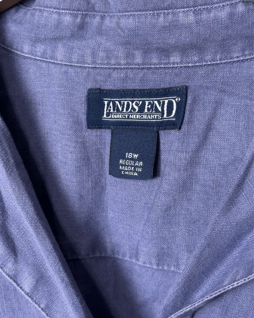 Land's End Pure Linen Shirt XL - Funkify