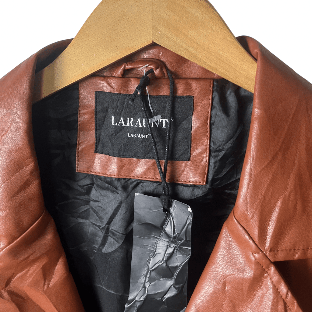 Laraunt Brown Genuine Leather Jacket XL - Funkify