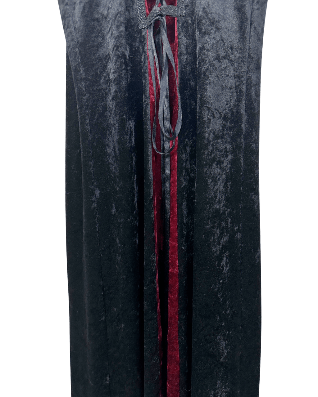 Laughing Vampire Velvet Gothic Lace - Up Corset Maxi Dress - Funkify
