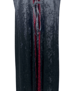 Laughing Vampire Velvet Gothic Lace - Up Corset Maxi Dress - Funkify