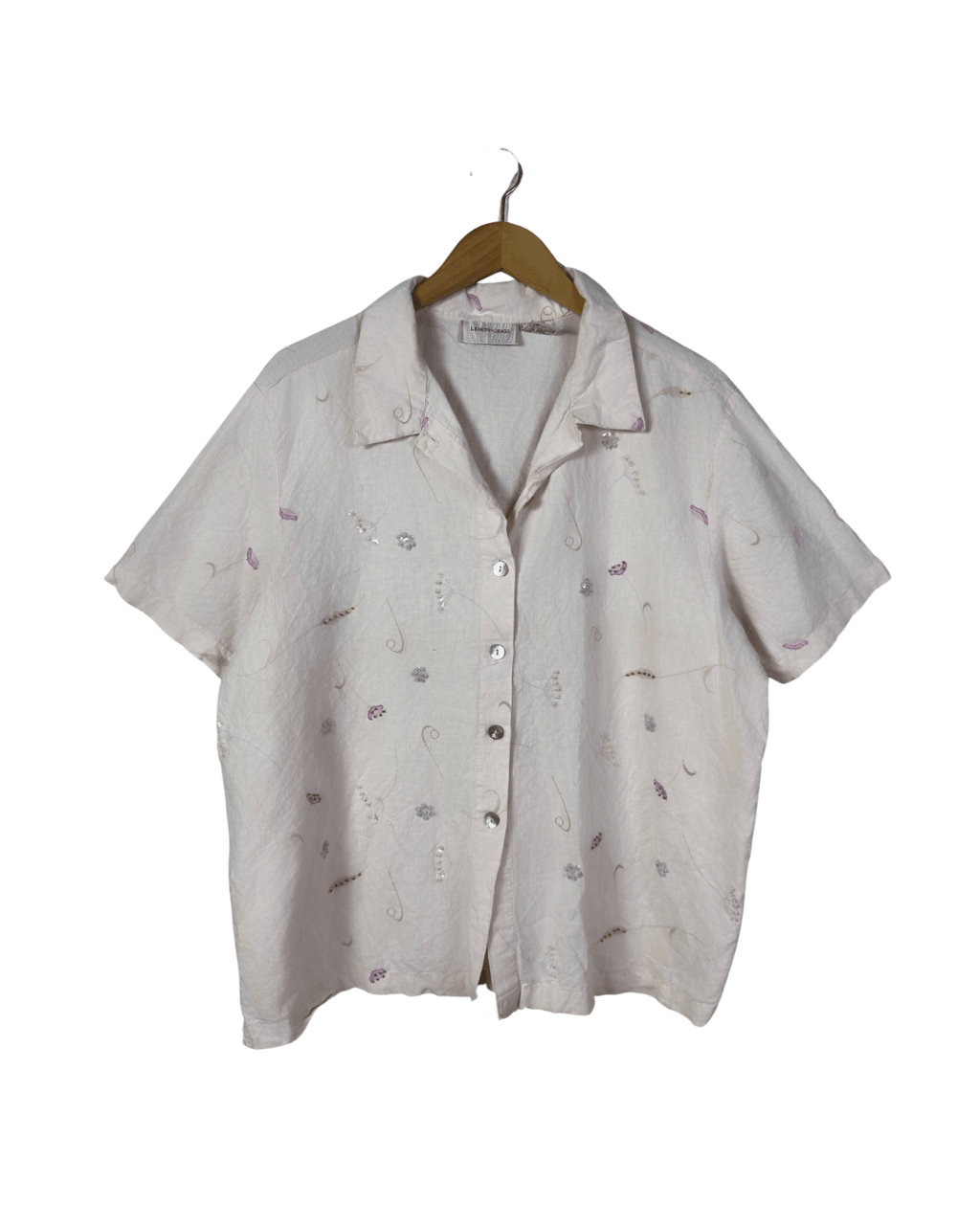 Lemon Grass Linen Blend Shirt XL - Funkify