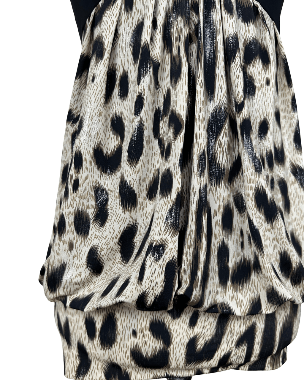 Leopard Print Cami with Black Bust Panel - Funkify