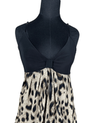 Leopard Print Cami with Black Bust Panel - Funkify