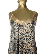 Leopard Print Satin Cami Top - Adjustable Straps - Funkify