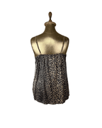 Leopard Print Satin Cami Top - Adjustable Straps - Funkify