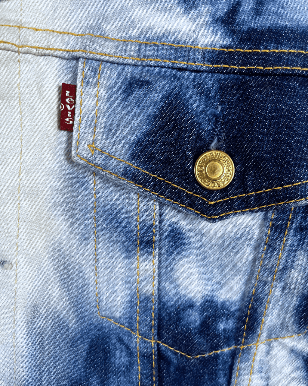 Levi's Bleach Tie Dye Denim Women's Jacket Large - Funkify