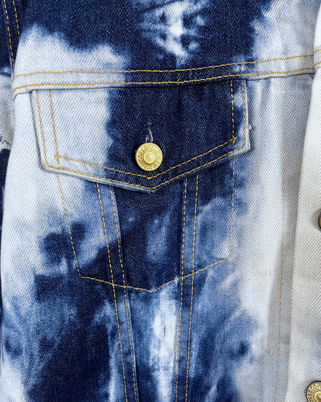 Levi's Bleach Tie Dye Denim Women's Jacket Large - Funkify
