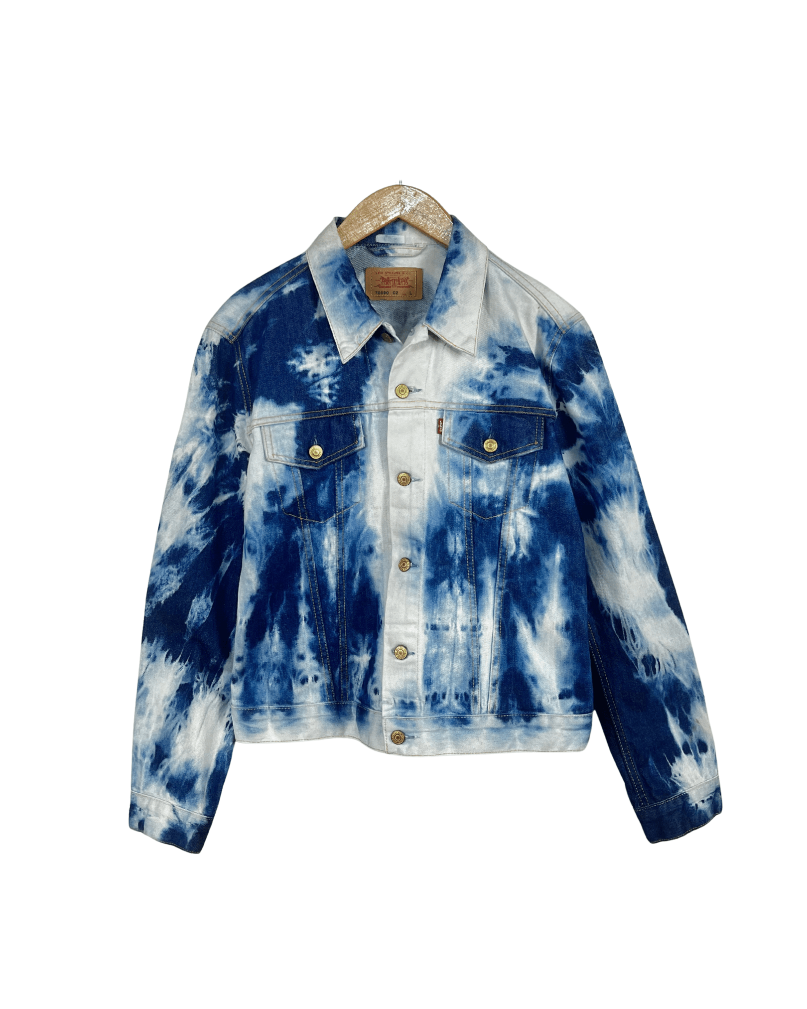 Levi's Bleach Tie Dye Denim Women's Jacket Large - Funkify