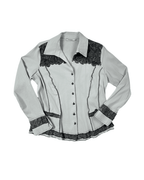 Lewinger Fitted Shirt with Lace Detail Size 42 - Funkify