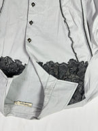 Lewinger Fitted Shirt with Lace Detail Size 42 - Funkify