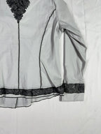 Lewinger Fitted Shirt with Lace Detail Size 42 - Funkify