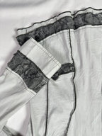 Lewinger Fitted Shirt with Lace Detail Size 42 - Funkify