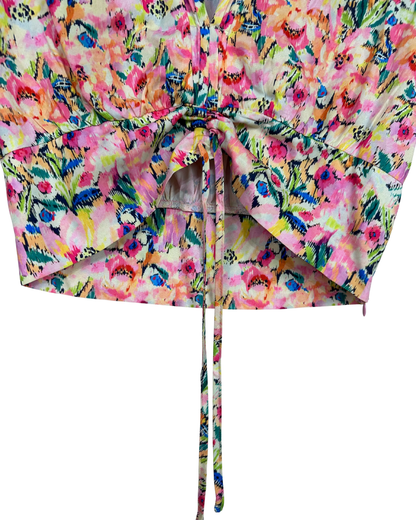 Loavies Drawstring Crop Top Large - Funkify