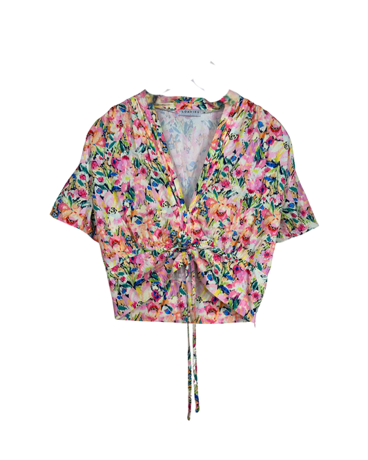 Loavies Drawstring Crop Top Large - Funkify