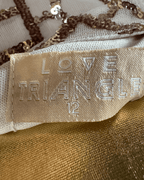 Love Triangle Sequin Embellished Cami Rose Gold Dress - Funkify