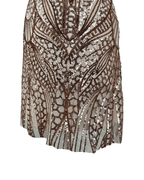 Love Triangle Sequin Embellished Cami Rose Gold Dress - Funkify