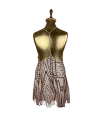Love Triangle Sequin Embellished Cami Rose Gold Dress - Funkify