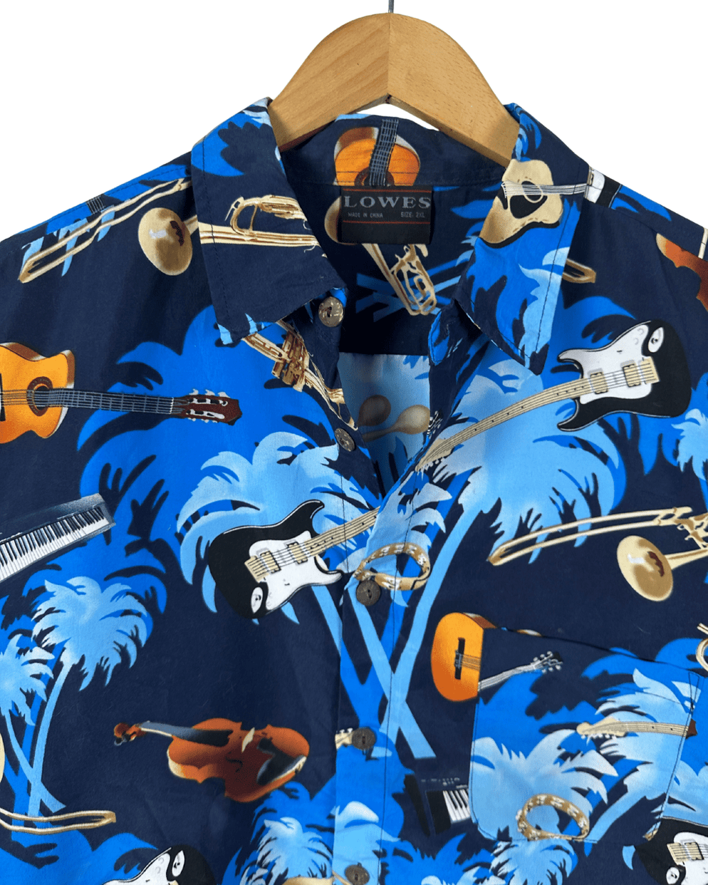 Lowes Music Instruments Hawaiian Shirt 2XL - Funkify