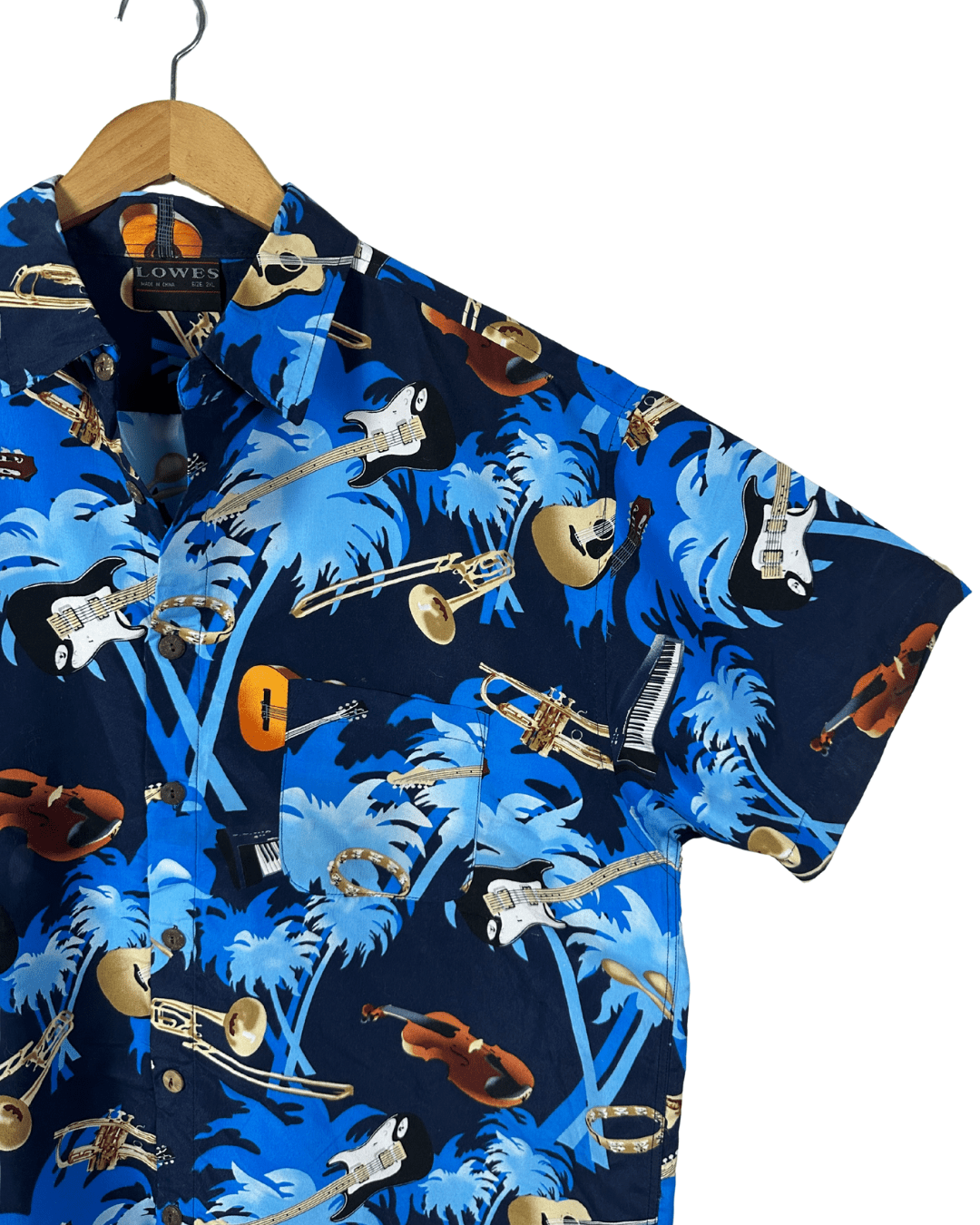 Lowes Music Instruments Hawaiian Shirt 2XL - Funkify