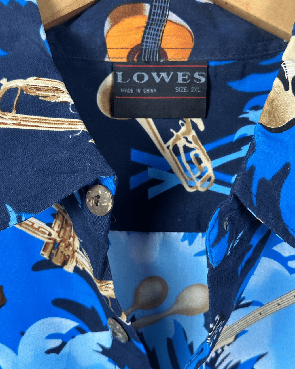 Lowes Music Instruments Hawaiian Shirt 2XL - Funkify