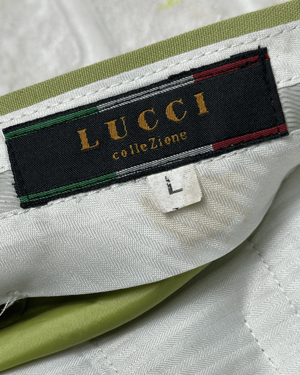 Lucci Collezione Green Pleated Dress Pants - Men's 40W - Funkify