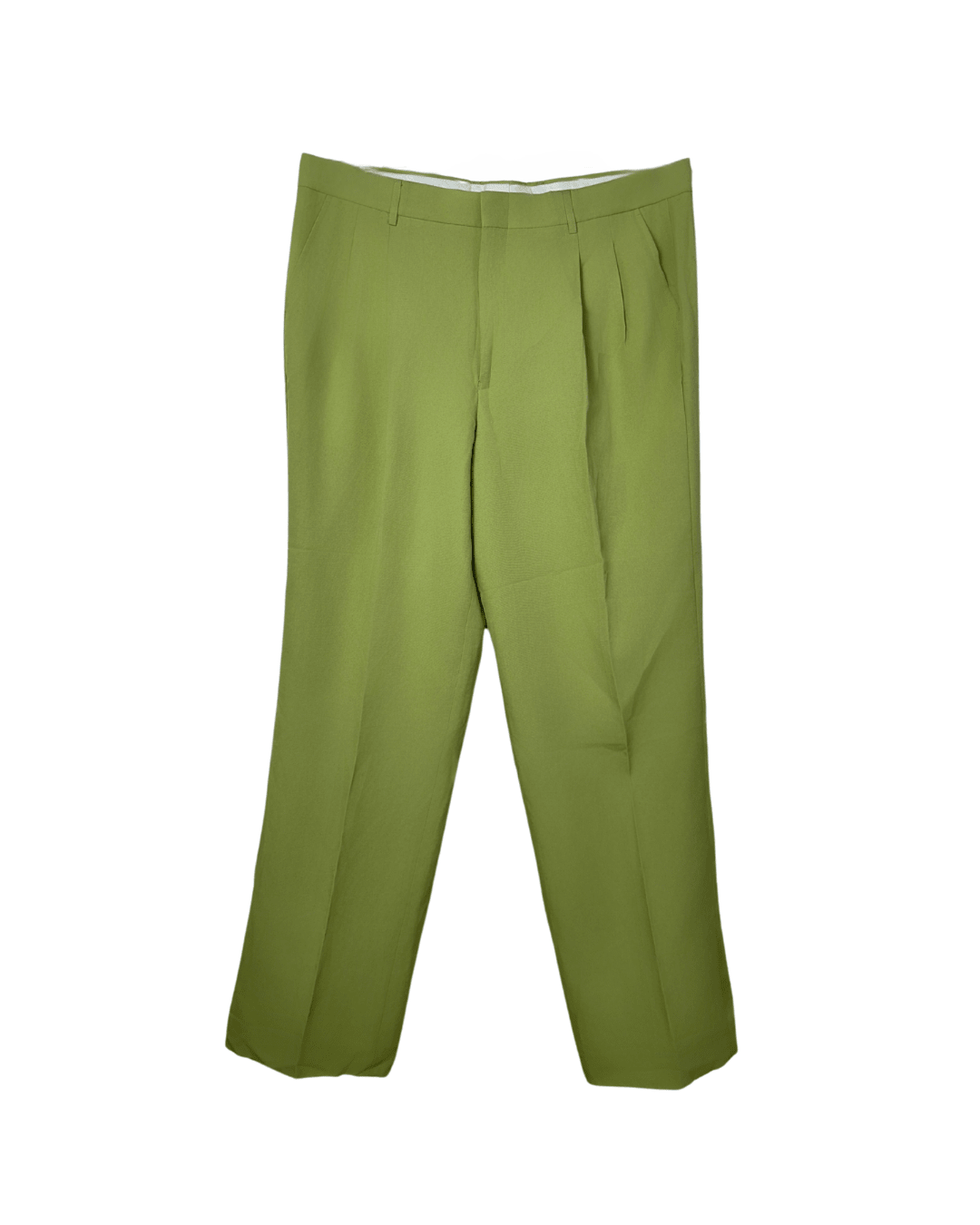 Lucci Collezione Green Pleated Dress Pants - Men's 40W - Funkify