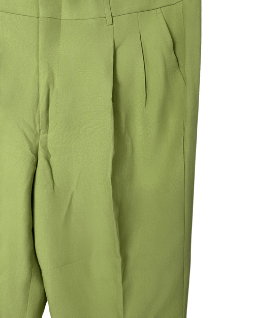Lucci Collezione green pleated dress pants, men's 40W