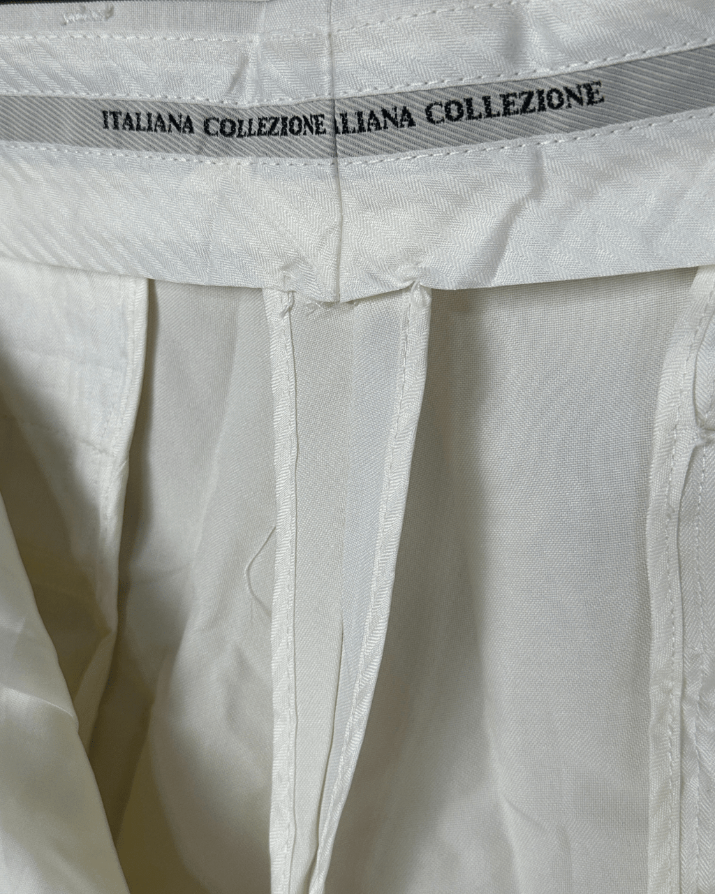 Lucci Collezione White Pleated Dress Pants - Men's 40W - Funkify