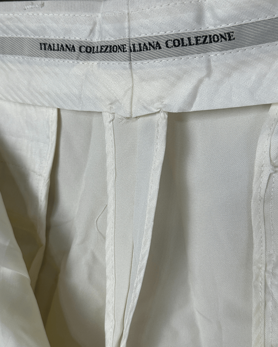 Lucci Collezione White Pleated Dress Pants - Men's 40W - Funkify