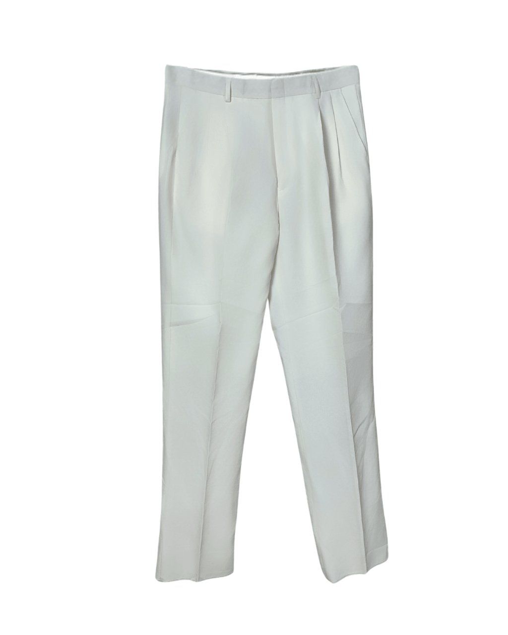 Lucci Collezione White Pleated Dress Pants - Men's 40W - Funkify