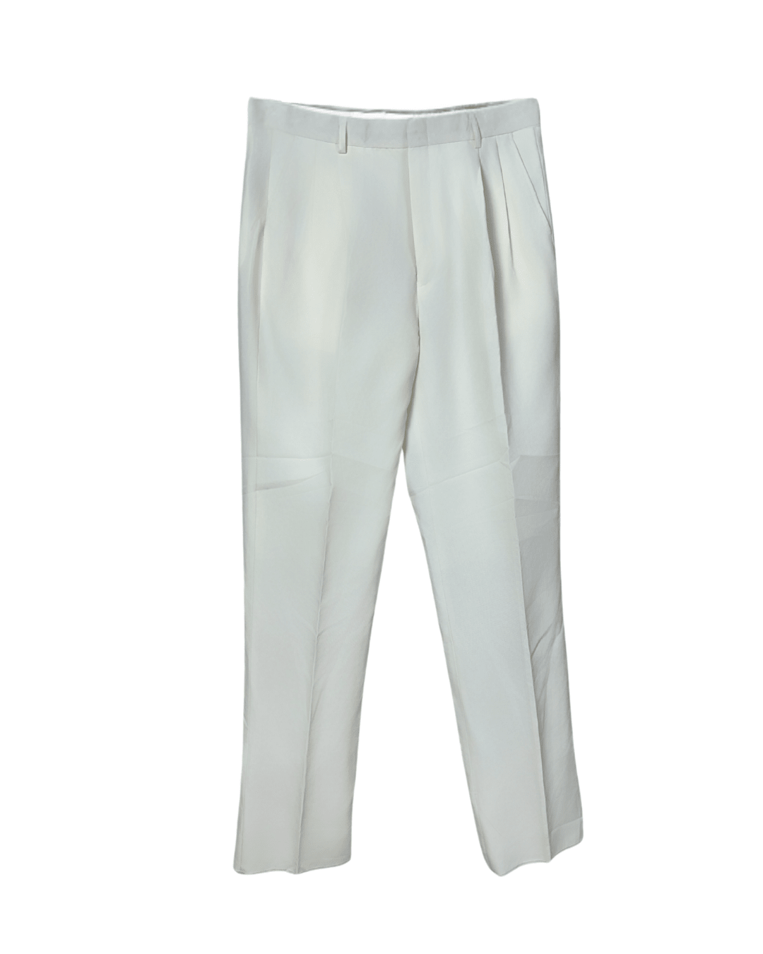 Lucci Collezione White Pleated Dress Pants - Men's 40W - Funkify