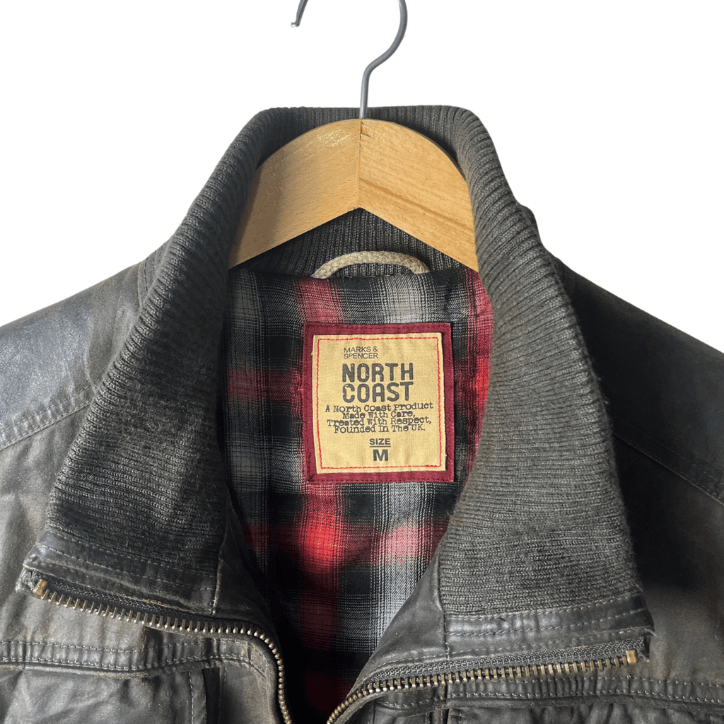 M & S North Coast Genuine Leather Jacket Medium - Funkify